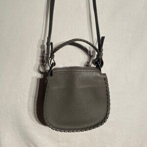 All Saints Grey Cow Leather Cross Body Bag